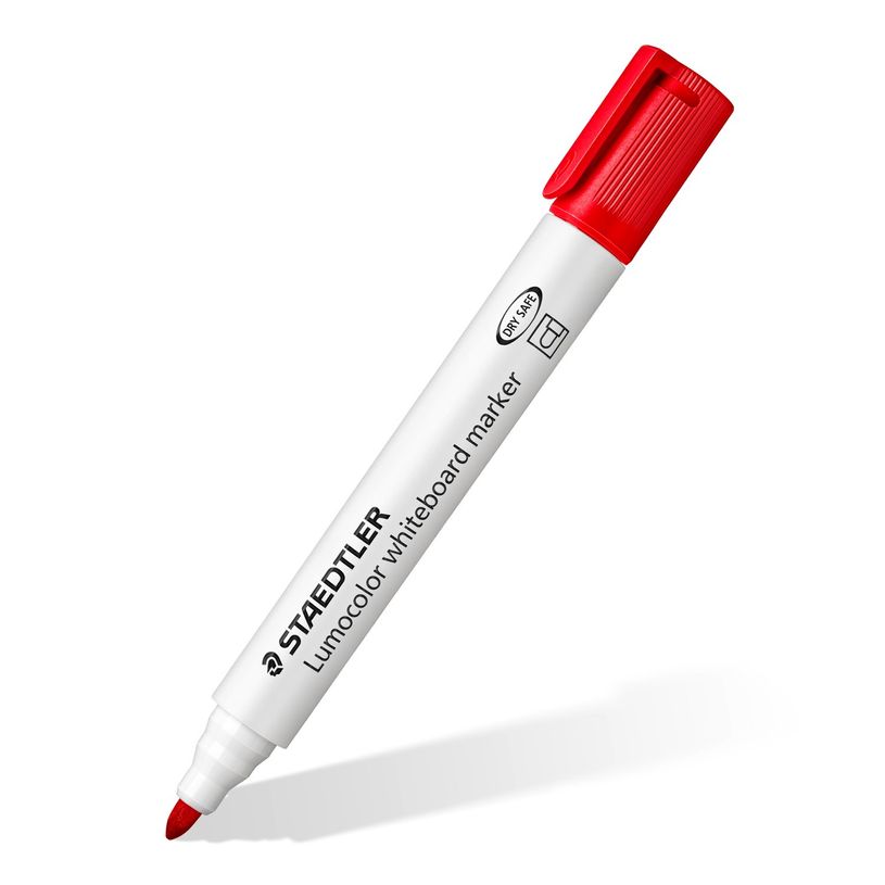 4007817328774-STAEDTLER LUMOCOLOR 351 - Marqueur effaçable - pointe ogive - rouge--1