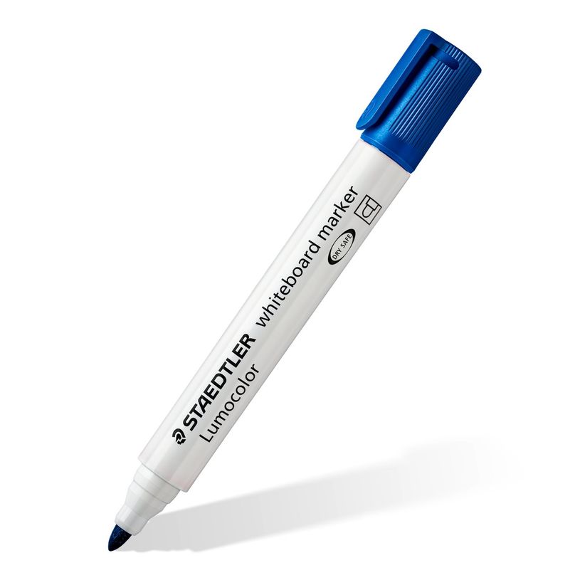 4007817328811-STAEDTLER LUMOCOLOR 351 - Marqueur effaçable - pointe ogive - bleu--1