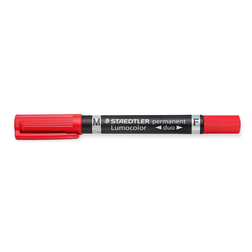 4007817348000-STAEDTLER LUMOCOLOR Duo - Marqueur permanent - double pointe fine et moyenne - rouge-P_79352479_1-0