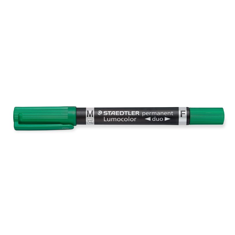4007817348024-STAEDTLER LUMOCOLOR Duo - Marqueur permanent - double pointe fine et moyenne - vert-P_79352481_1-0