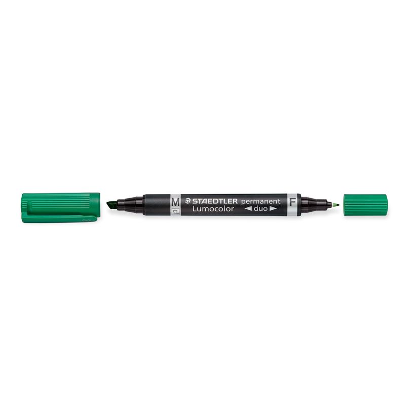 4007817348024-STAEDTLER LUMOCOLOR Duo - Marqueur permanent - double pointe fine et moyenne - vert-P_79352481_2-1