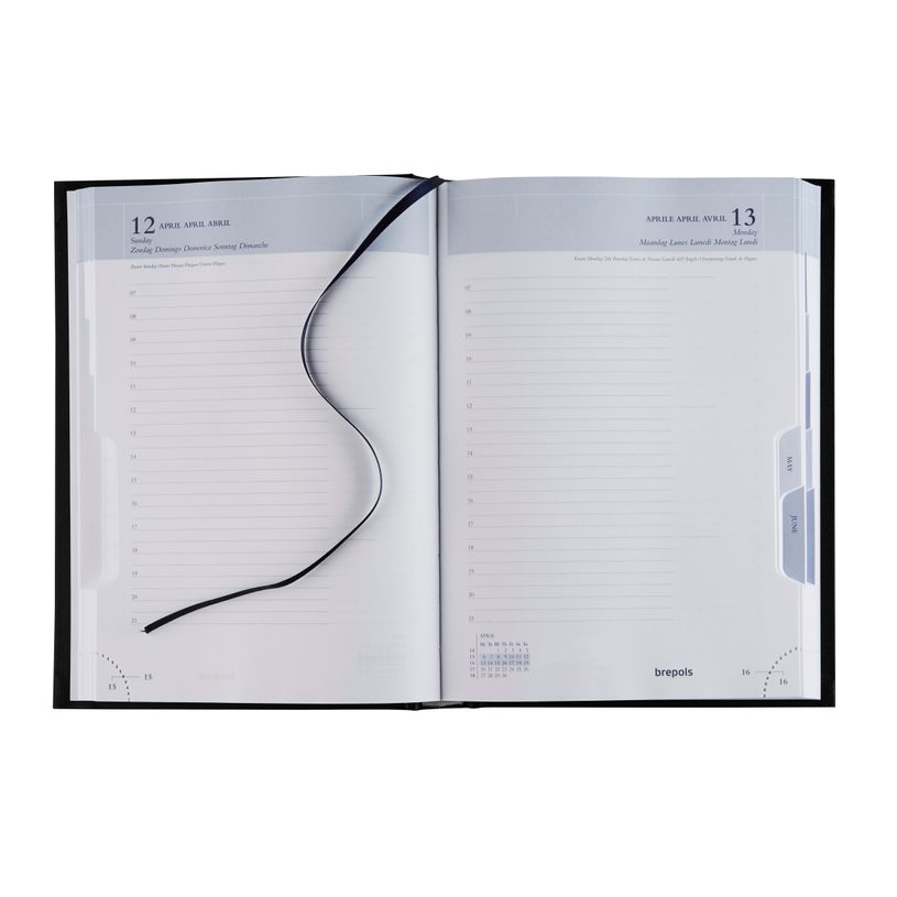 5412303004855-Agenda Lima Minister - 1 jour par page - 14,8 x 21 cm - noir - Brepols--1