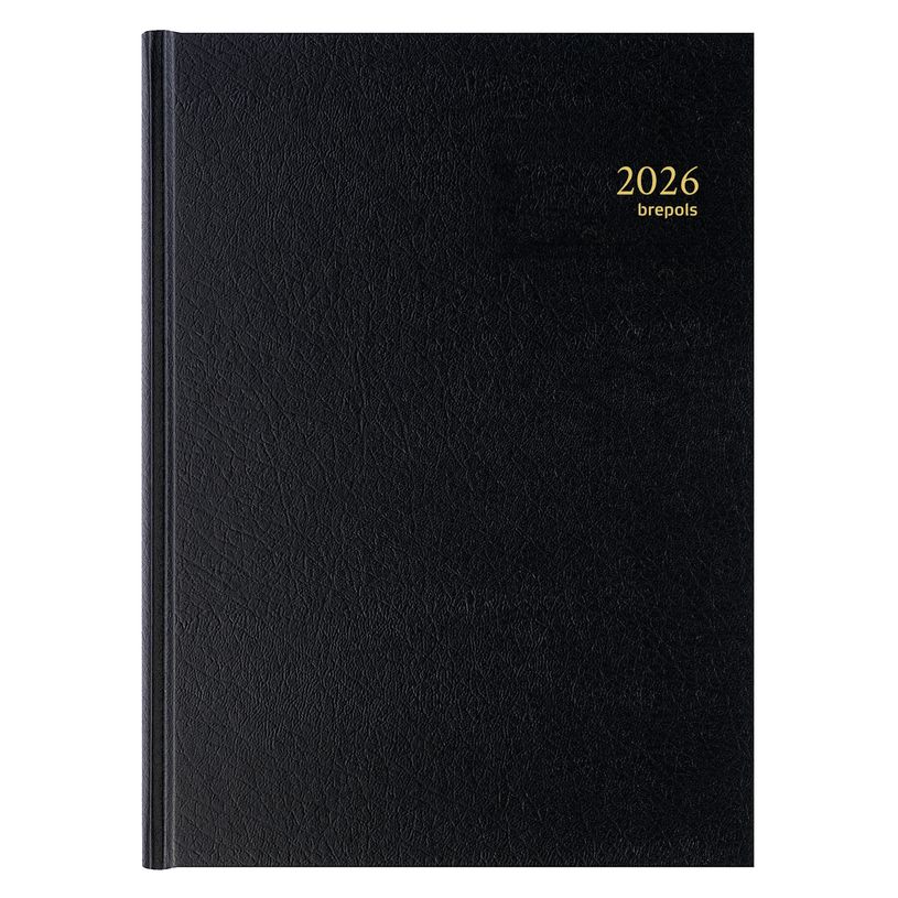 5412303100311-Agenda Santex Bremax - 1 jour sur 2 pages - 21 x 29 cm - noir - Brepols--0