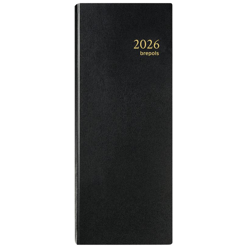 5412303101103-Agenda long Lima Jupiter B1 - 1 jour par page - 13 x 33 cm - noir - Brepols--0