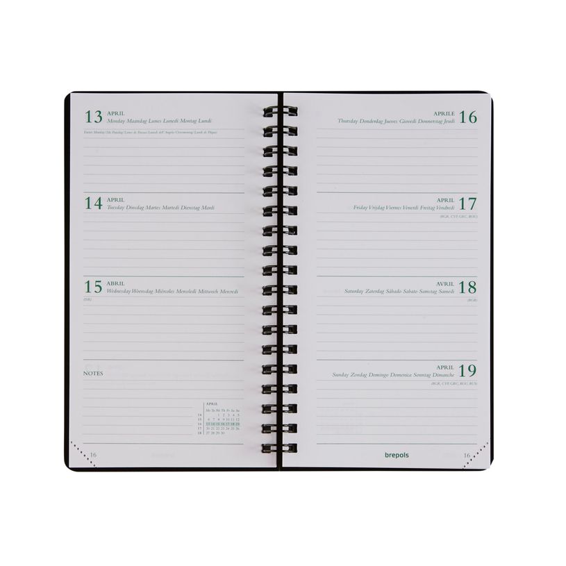 5412303127431-Agenda de poche à spirale Ecorama Kazar - 1 semaine sur 2 pages - 9 x 16 cm - disponible dans différentes c--1