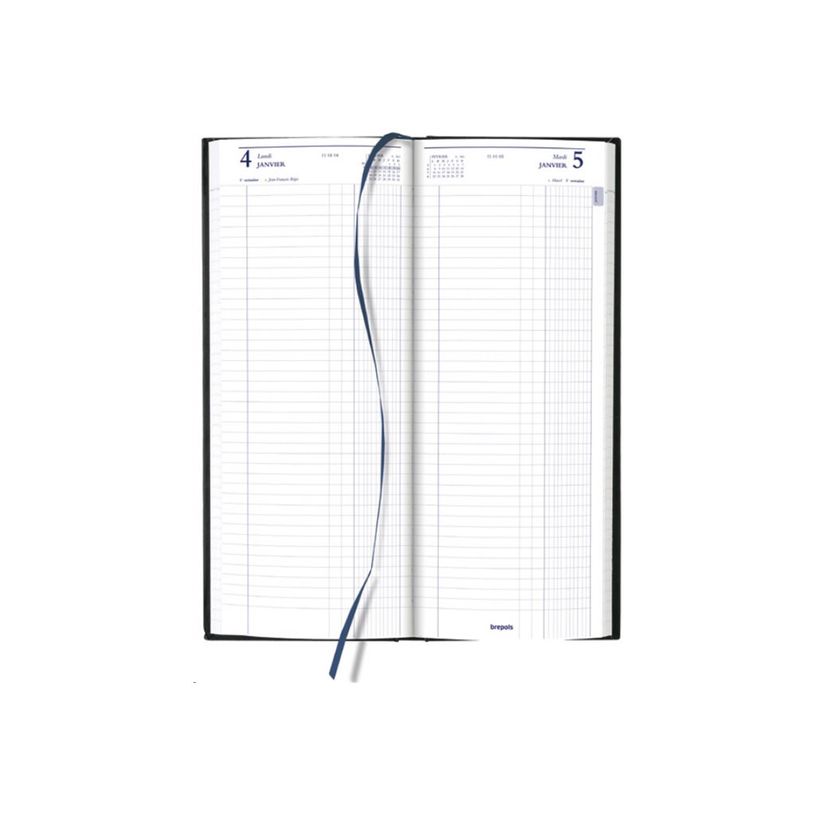 5412303101103-Agenda long Lima Jupiter B1 - 1 jour par page - 13 x 33 cm - noir - Brepols-P_79353440_3-2