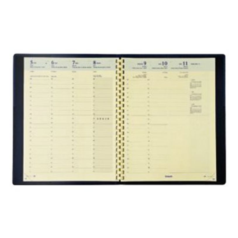 5412303129060-Agenda spiralé Ferrara Omega 27 - 1 semaine sur 2 pages - 21 x 27 cm - noir - Brepols-P_79353464_2-2