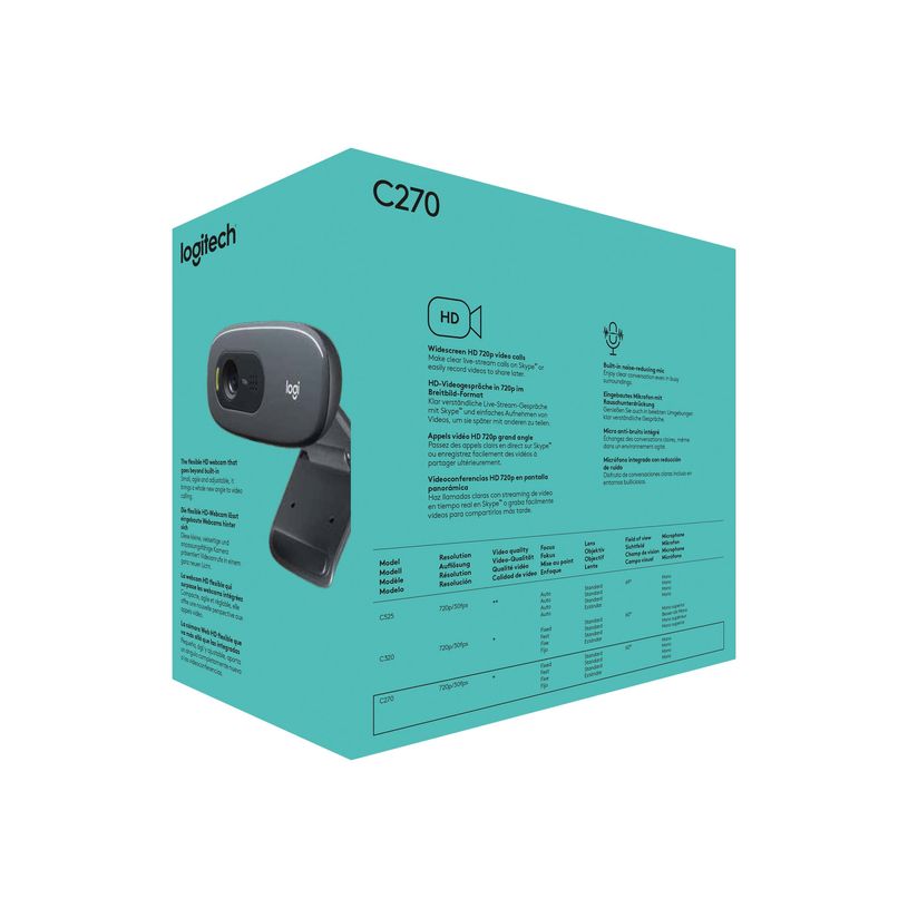 5099206023758-Logitech HD Webcam C270 - Webcam-P_79353610_1-4