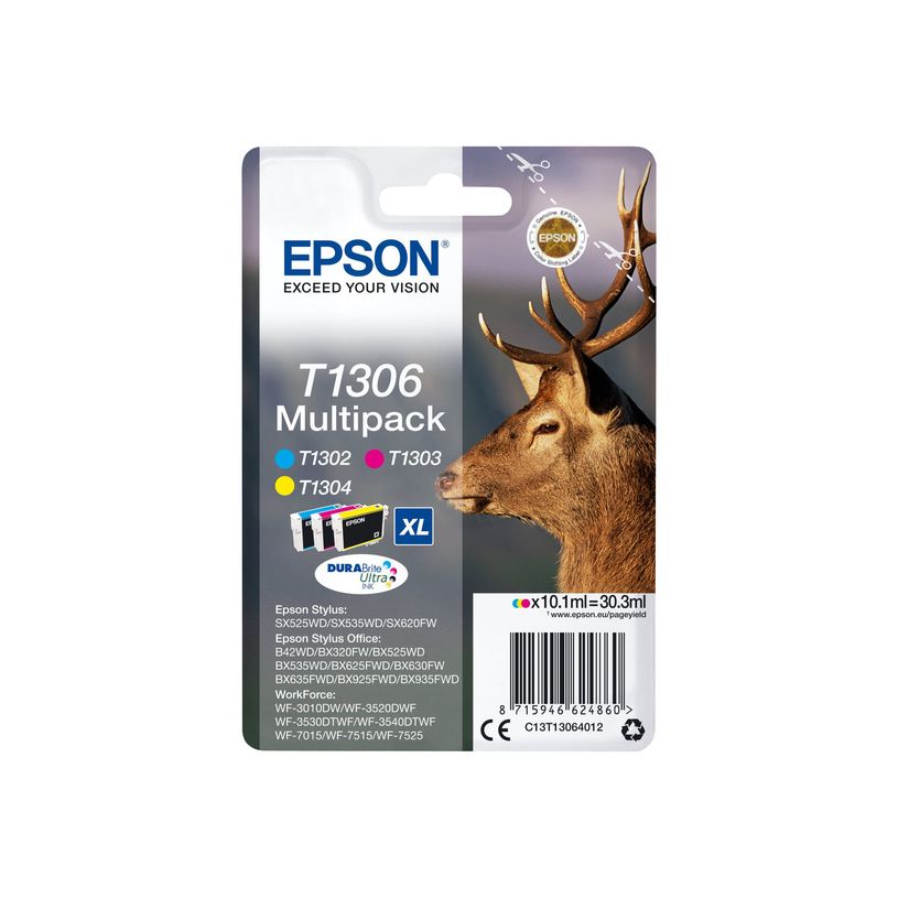 8715946624860-Epson T1306XL Cerf - Pack de 3 - cyan, magenta, jaune - cartouche d'encre originale-P_79354188_3-2