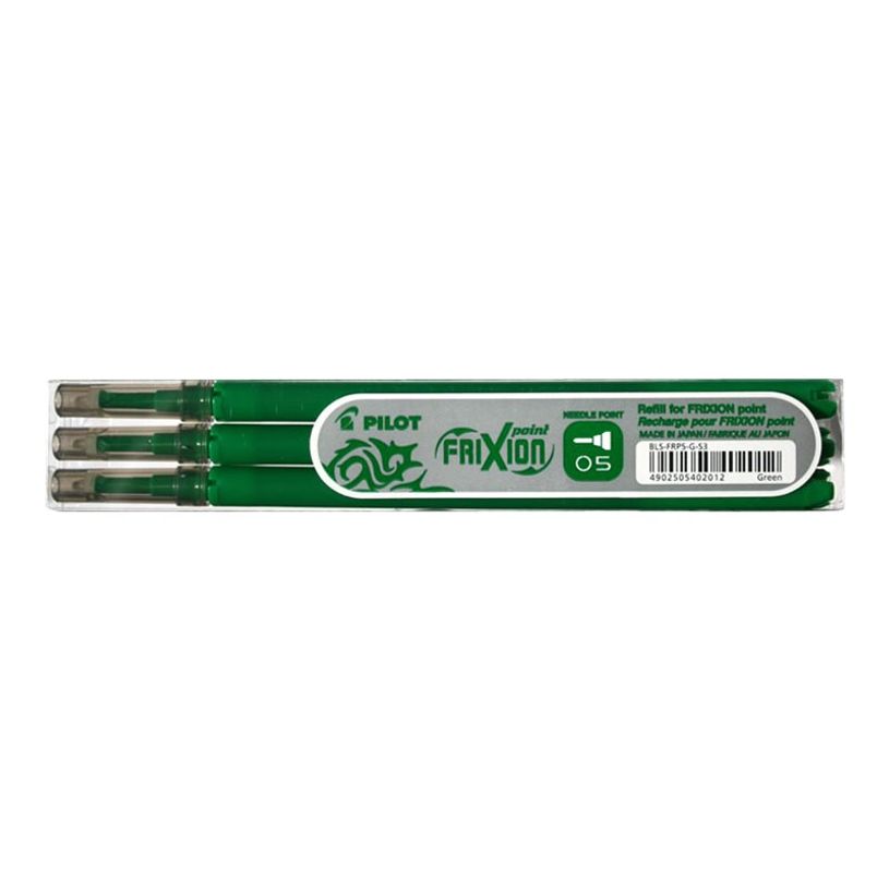 4902505402012-Pilot Frixion Point - 3 Recharges pour rollers effaçables - 0,5 mm - vert-P_79354319_2-2
