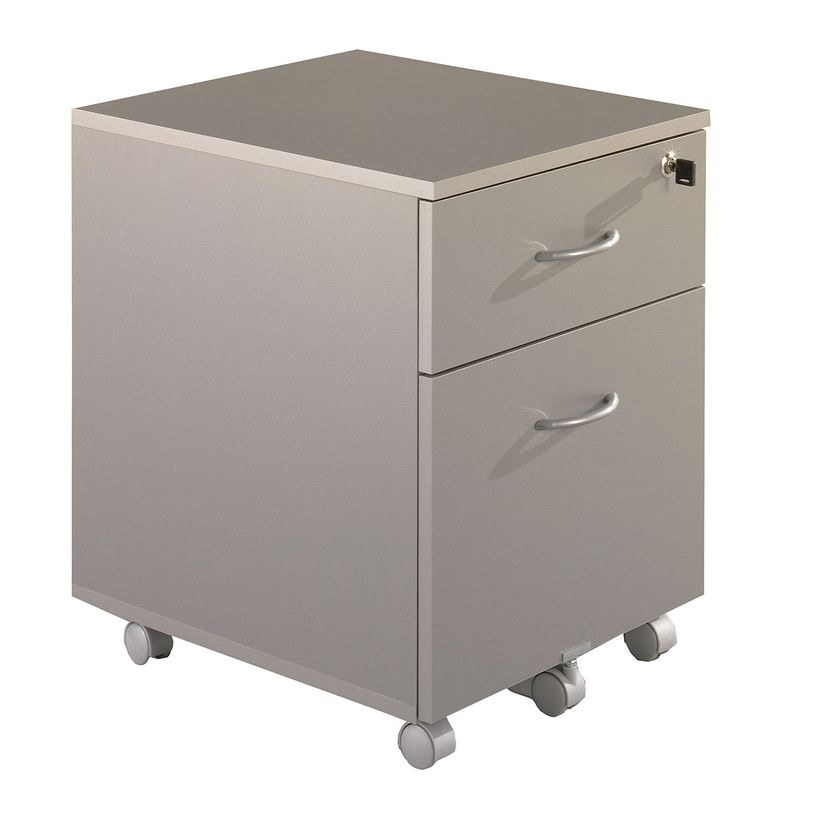 3253310012172-Caisson mobile WINCH 2 tiroirs dont 1 pour dossiers suspendus - Aluminium-P_79355266_1-0