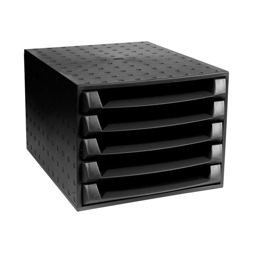 9002493422612-Exacompta The Box - Module de classement 5 tiroirs - noir-P_79355778_2-1