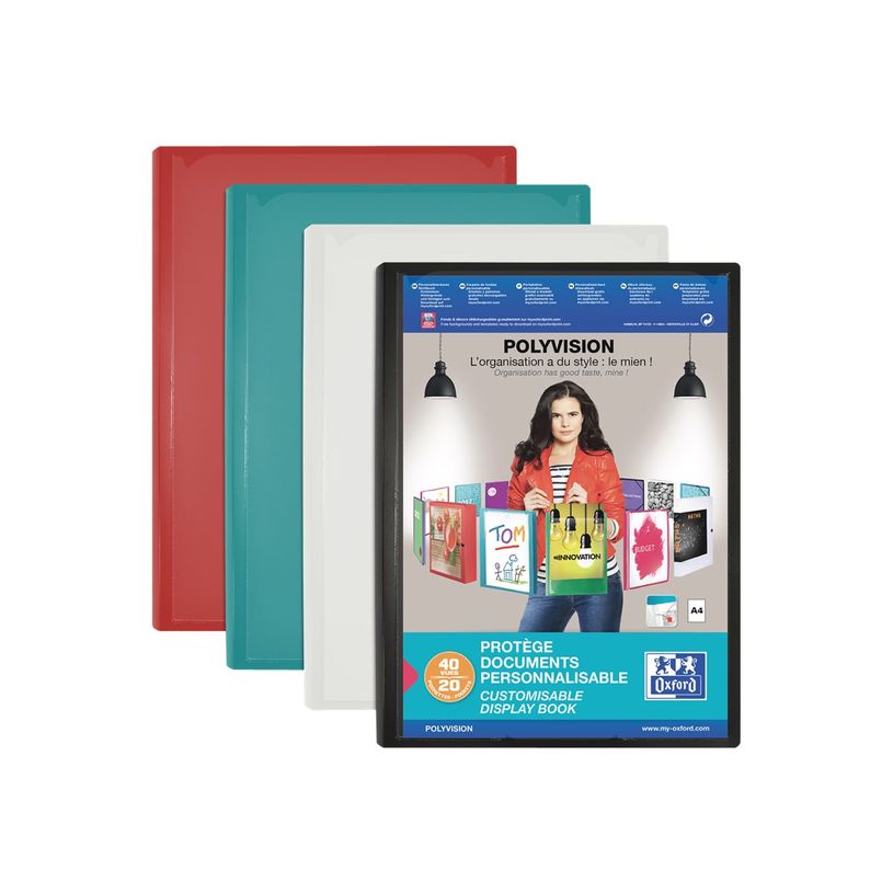 3045050287695-Oxford Polyvision - Porte vues personnalisable - 40 vues - A4 - disponible dans différente-P_79355971_1-0