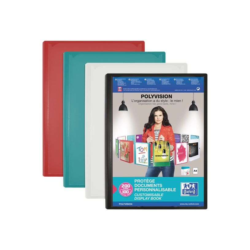 3045050287817-Oxford Polyvision - Porte vues personnalisable - 200 vues - A4 - disponible dans différent-P_79355975_1-0