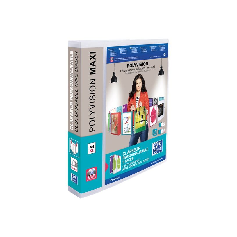 5020215709098-Oxford Polyvision - Classeur à anneaux personnalisable - Dos 50 mm - A4 Maxi - pour 240 fe-P_79355980_2-1