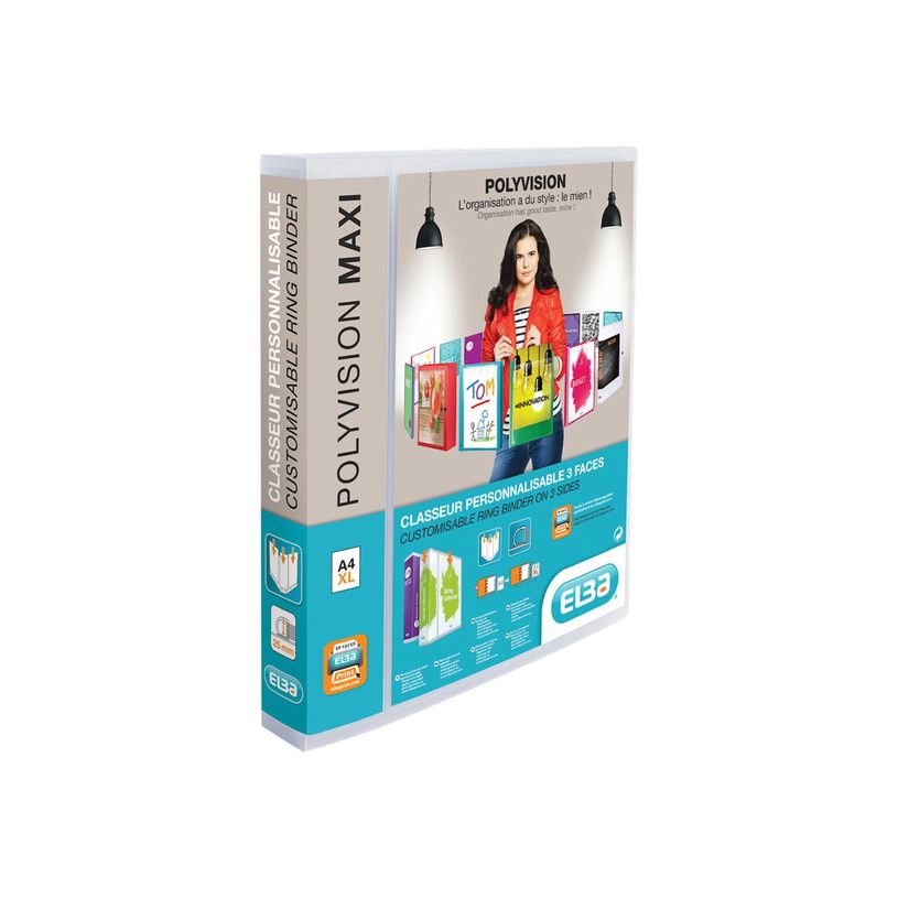 5020215709210-Oxford Polyvision - Classeur à anneaux personnalisable - Dos 40 mm - A4 Maxi - pour 250 fe-P_79355983_1-0
