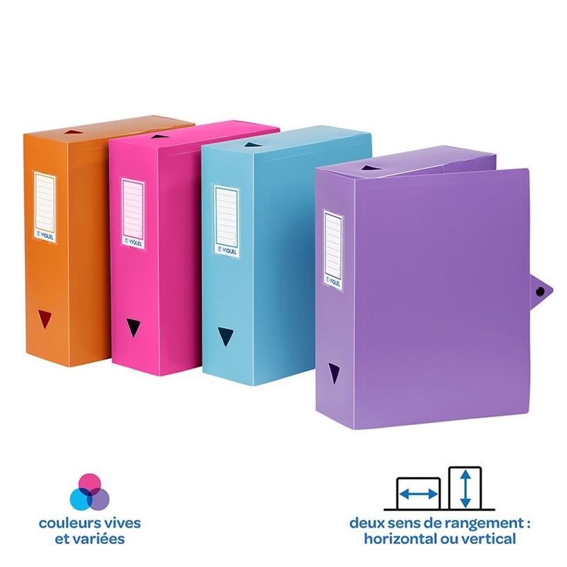 3135251441870-Viquel - Boîte de classement plastique - dos 100 mm - disponible dans différentes couleur-P_79356135_2-1