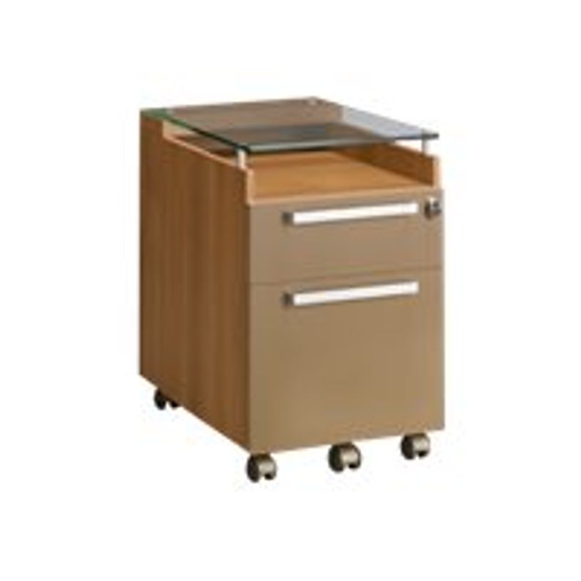 3483600012319-Caisson mobile SLIVER - Profondeur 62 cm - 2 tiroirs dont 1 pour dossiers suspendus - Top en ve-P_79356208_1-0