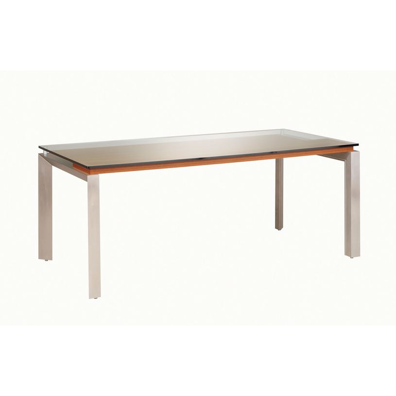 3483600174581-Bureau verre SLIVER - 190 cm - Pieds métal - Noyer et bronze-P_79356217_2-1