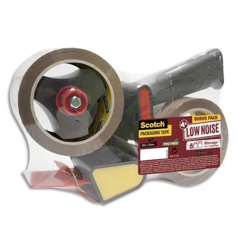 8021684438547-Ruban d'emballage Scotch - 48 mm x 66 m - Lot de 2 + 1 dévidoir-P_79356352_1-0