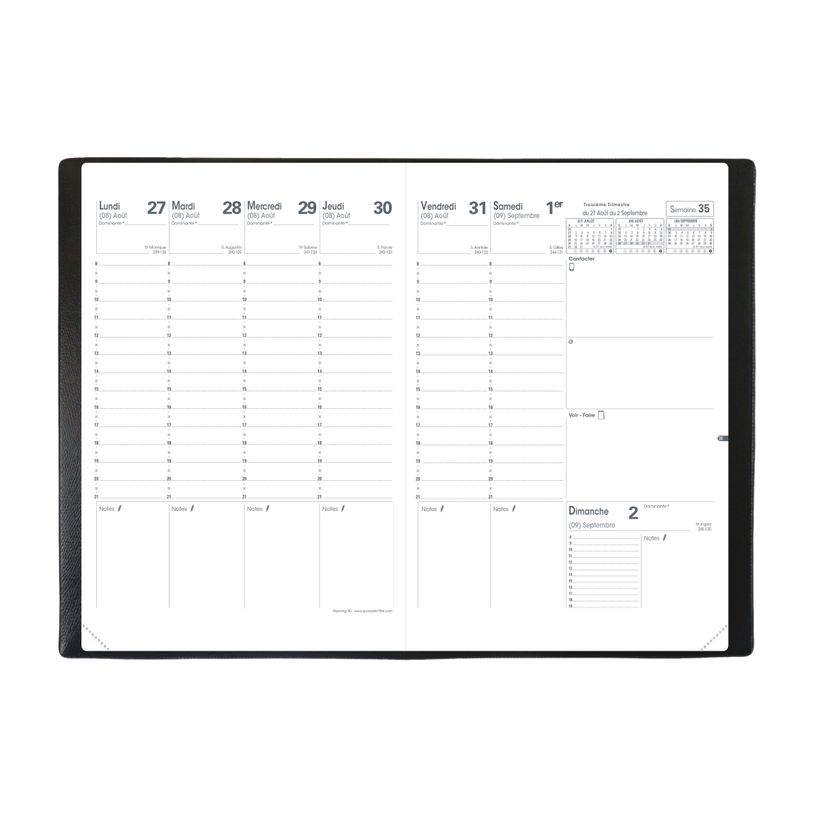 3371010182343-Agenda Club Planning SD avec répertoire - 1 semaine sur 2 pages - 18 x 24 cm - disponible dans diff-P_79356513_4-3