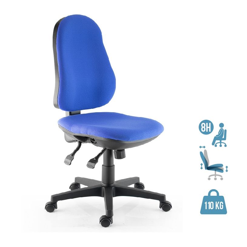 3660916039036-Fauteuil de bureau LIBRA - accoudoirs en option - Bleu-P_79356691_1-0