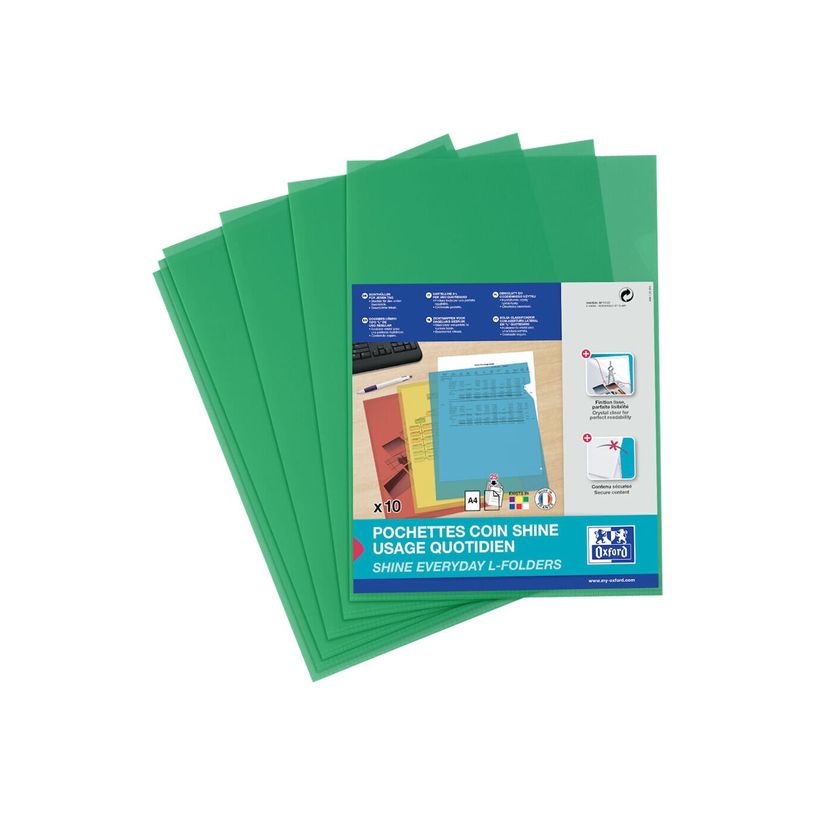 3045050174438-Oxford SHINE - Carpeta en forma de L - para A4 - capacidad: 25 hojas - verde cristal (paque-P_79356714_3-2