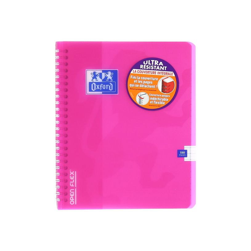 3020121072868-Oxford Openflex - Cahier polypro à spirale 17 x 22 cm - 180 pages - grands carreaux (Seyes) - disponib-P_79356954_4-3