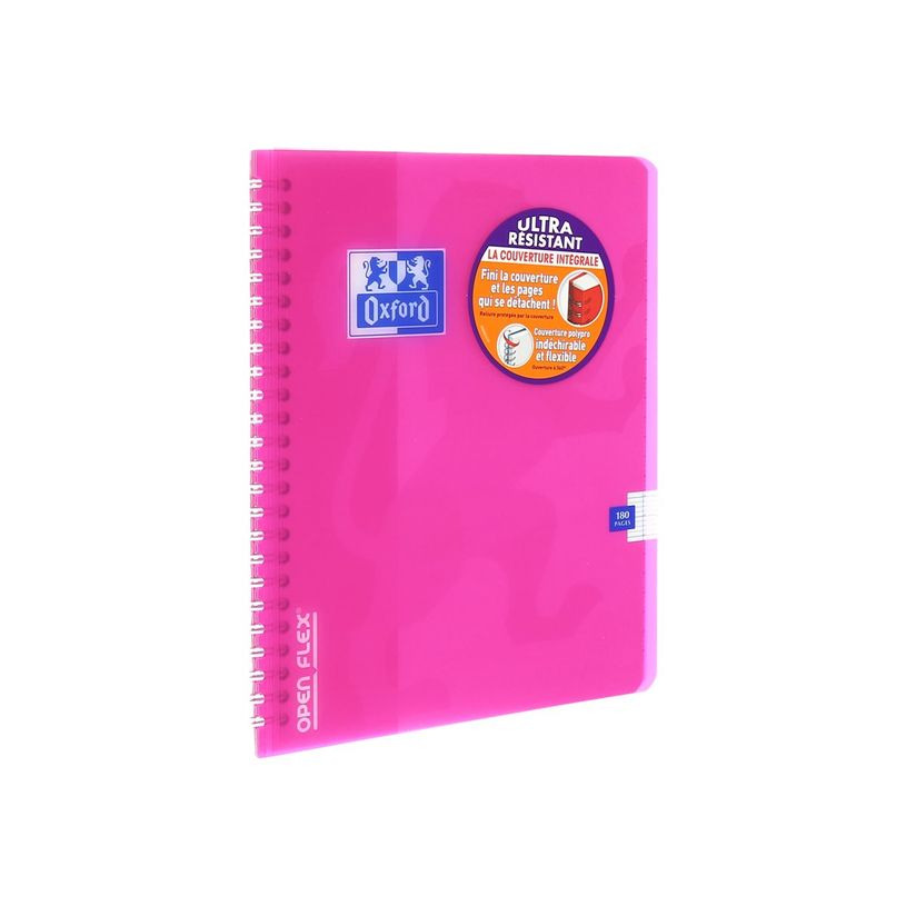 3020121072868-Oxford Openflex - Cahier polypro à spirale 17 x 22 cm - 180 pages - grands carreaux (Seyes) - disponib-P_79356954_9-8