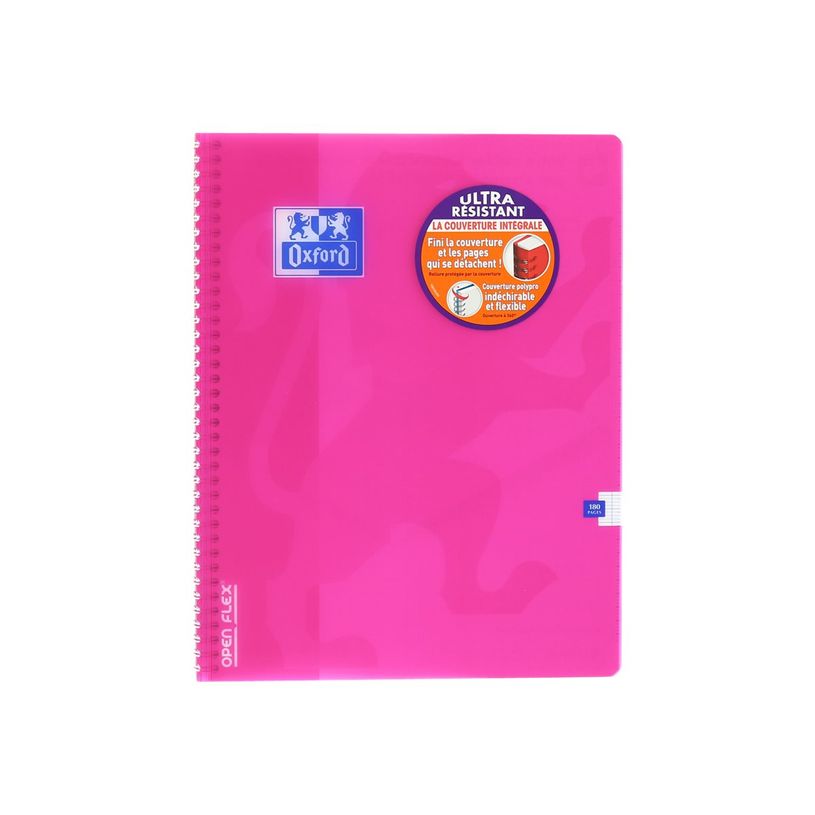 3020121072882-Oxford Openflex - Cahier polypro à spirale 24 x 32 cm - 180 pages - grands carreaux (Seyes) - disponib-P_79356956_5-3