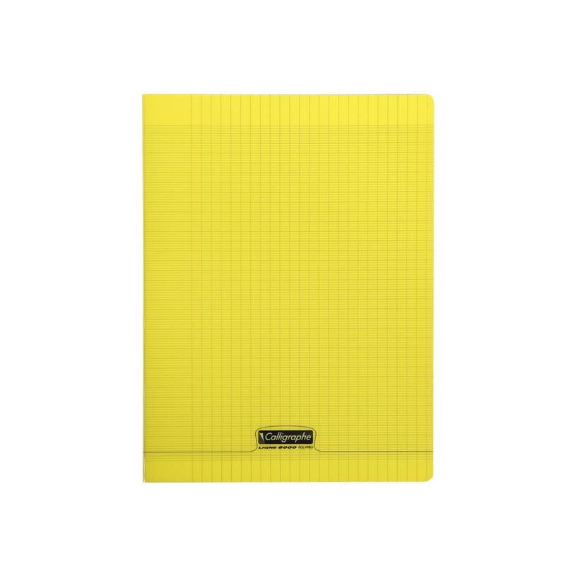 3210330181943-Calligraphe 8000 - Cahier polypro 24 x 32 cm - 96 pages - grands carreaux (Seyes) - jaune-P_79356991_1-0