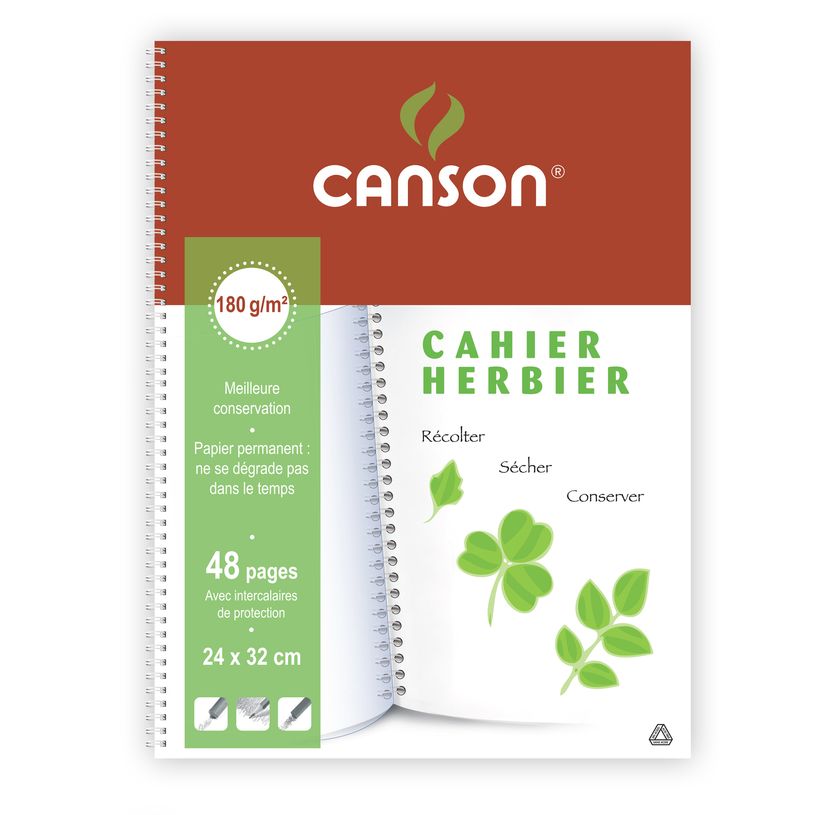 3148950050489-Canson - Cahier à dessin / Herbier 24 x 32 cm - 24 feuilles - dos rigide - blanc-P_79358528_1-0
