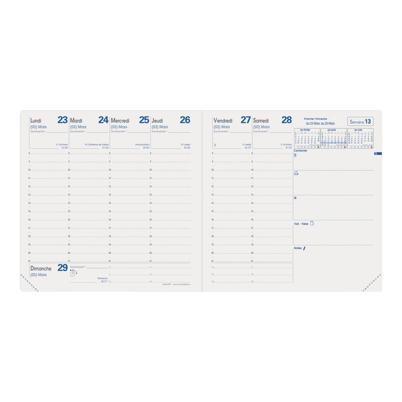 2012347239959-Agenda Equology - 1 semaine sur 2 pages - 16 x 16 cm - rouge - Quo Vadis-P_79359190_2-2