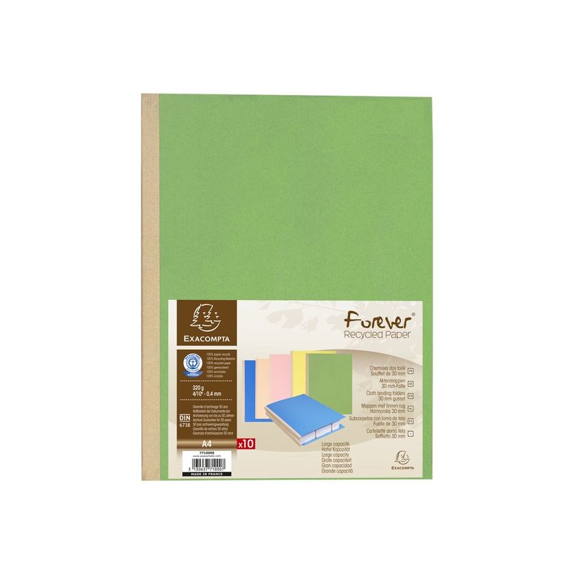 3130637710007-Exacompta Forever - 10 Chemises à soufflet - 320 gr - couleurs assorties-P_79359255_3-2