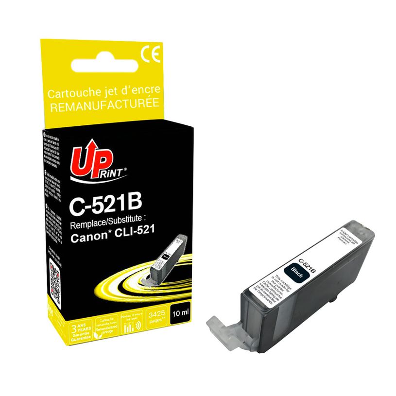 3584770882341-Cartouche remanufacturée Canon CLI-521 - noir - Uprint--2