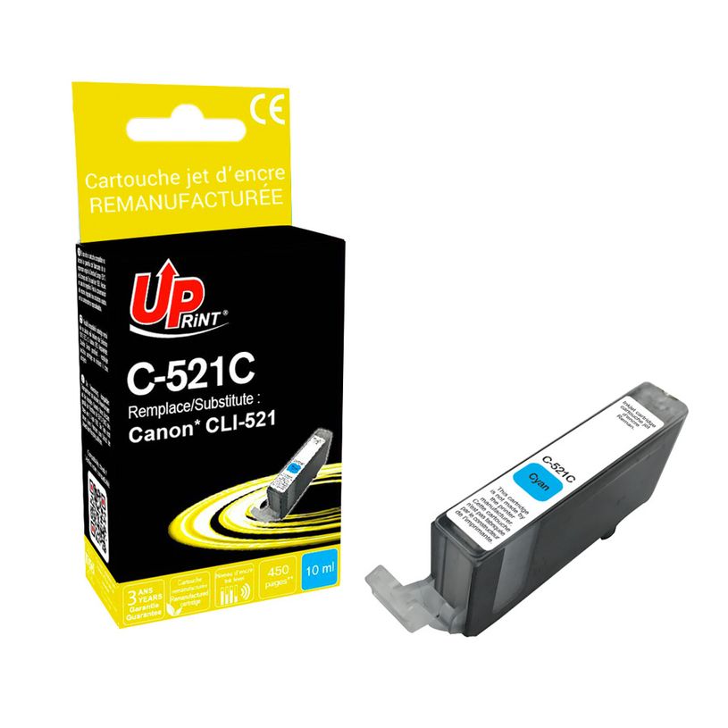 3584770882358-Cartouche remanufacturée Canon CLI-521 - cyan - Uprint--2