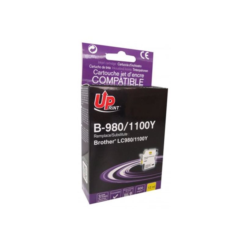 3584770881795-Cartouche compatible Brother LC1100/LC980 - jaune - Uprint-P_79359340_3-3