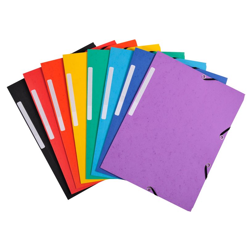 3130630550006-Exacompta - 10 Chemises à rabats dont 3 offertes - A4 - couleurs assorties-P_79359455_3-1