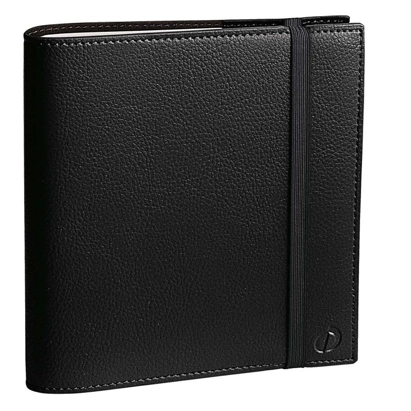 3371010321575-Agenda spiralé à élastique Time & Life Medium - 1 semaine sur 2 pages - 16 x 16 cm - noir - Quo Vadi--0