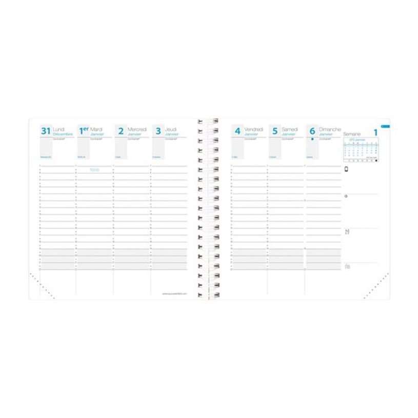 3371010319589-Agenda spiralé à élastique Time & Life Medium - 1 semaine sur 2 pages - 16 x 16 cm - ros-P_79359871_1-1