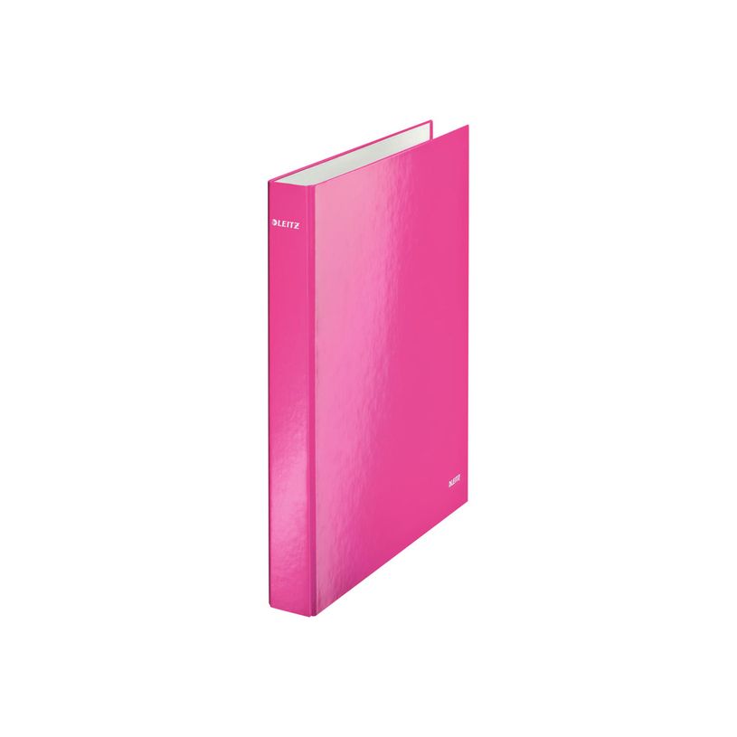 4002432394579-Leitz WOW - Classeur à anneaux - Dos 40 mm - A4 Maxi - pour 250 feuilles - rose métallis