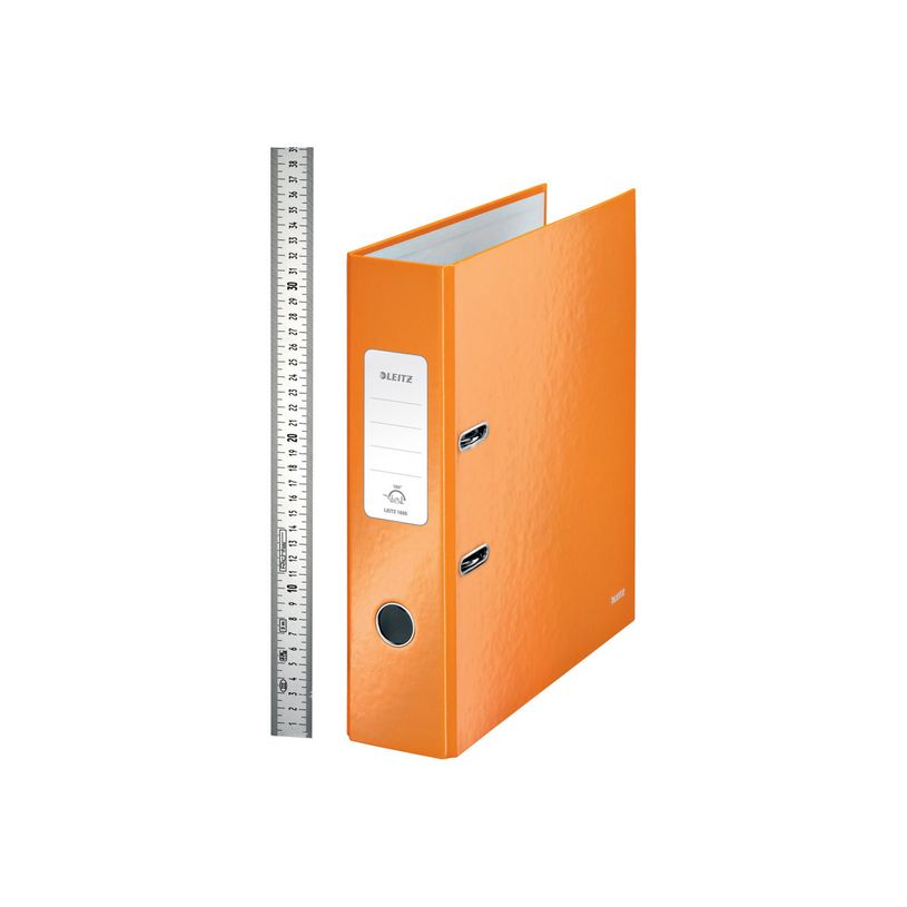 4002432394708-Leitz WOW 180° - Classeur à levier - Dos 80 mm - A4 - pour 600 feuilles - orange métalli-P_79359934_2-1