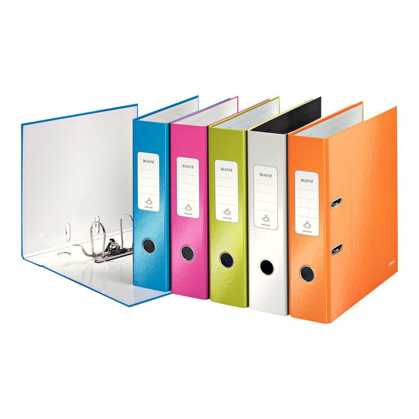 4002432104055-Leitz WOW 180° - Classeur à levier - Dos 80 mm - A4 - pour 600 feuilles - couleurs assort-P_79359936_1-0