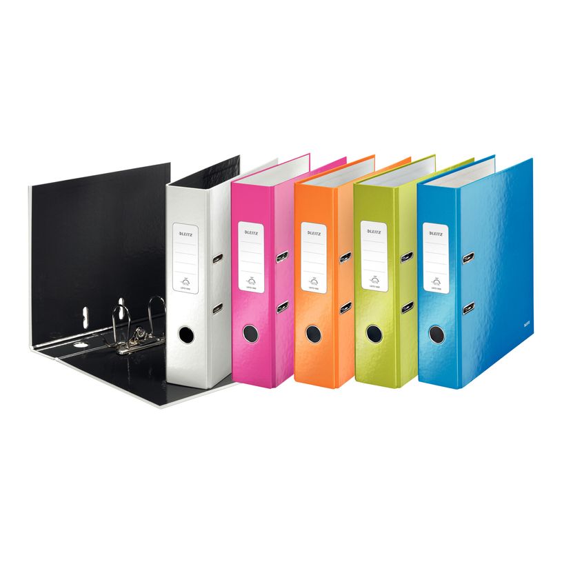 4002432104055-Leitz WOW 180° - Classeur à levier - Dos 80 mm - A4 - pour 600 feuilles - couleurs assort-P_79359936_2-1