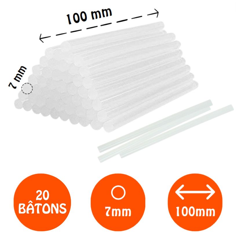 3134720100409-Cléopâtre - 20 Bâtonnets pour pistolet à colle - multi-usages-P_79360030_5-3