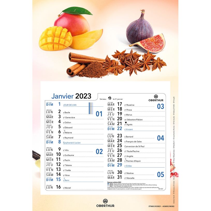 3664447125961-Oberthur - Plaque Nova mensuel - 18 x 26 cm - disponible dans différents modèles-P_79360122_4-3