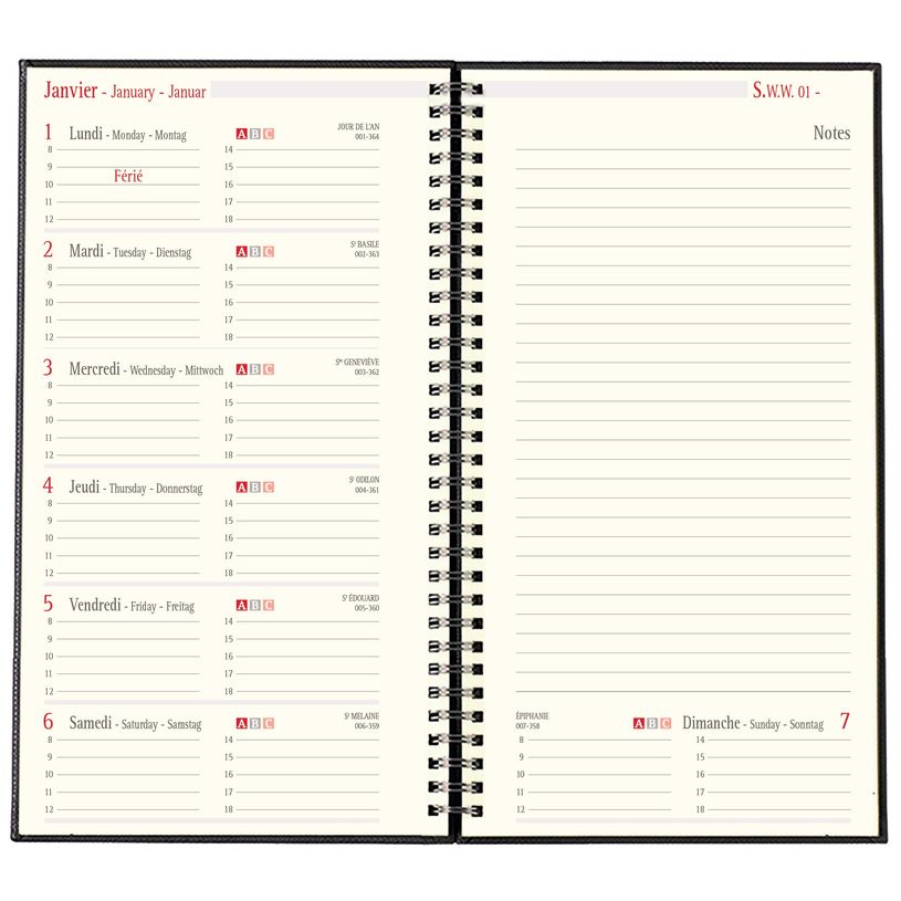 3664447106489-Glasgow - Agenda de poche spiralé - 1 semaine sur 2 pages - 9,5 x 17,5 cm - disponible dans dif-P_79360152_6-5