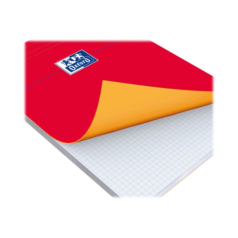 3020120815374-Oxford 10 Blocs Orange - A6 - 160 pages - Petits carreaux - couverture rouge-P_79360642_3-2