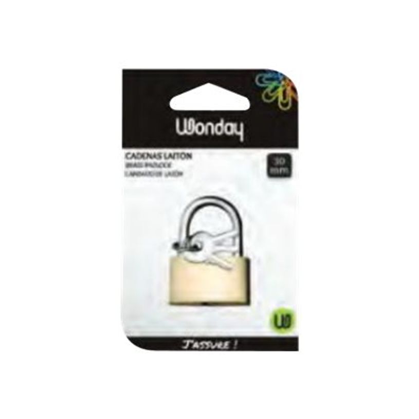 3457701950382-Wonday - Cadenas laiton à clé - 30 mm-P_79360864_2-2