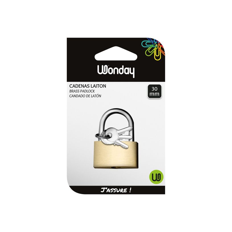 3457701950382-Wonday - Cadenas laiton à clé - 30 mm-P_79360864_3-1